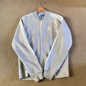 Grey Adidas zip up sweatshirt
